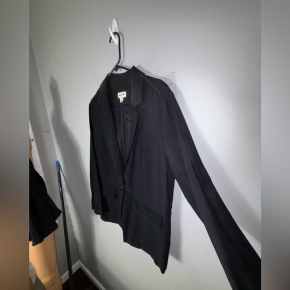 Open edit relaxed fit Black Button Closure Long Sleeve V-Neck Blaze SZ S - Picture 3 of 16